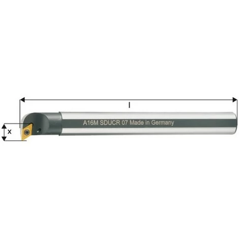 FP Barre D'alésage ISO 93° A..-SDUCR/L, à Arrosage Interne, Désignation : A10H SDUCR 07, Ø Queue - Dg7 10 Mm, Dimensions Ø Min. 13 Mm 1 FP Barre D'alésage ISO 93° A..-SDUCR/L, à Arrosage Interne, Désignation : A10H SDUCR 07, Ø Queue - Dg7 10 Mm, Dimensions Ø Min. 13 Mm