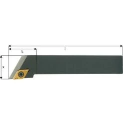 FP Porte-outils ISO 93° SDJCR/L, Désignation : SDJCL 2525 M11, Queue Vierkant 25 X 25 Mm, Dimensions L 150 Mm, Dimensions L1 : 33 Mm