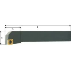 FP Porte-outils ISO 95° SCLCR/L, Désignation : SCLCL 1616 H09, Queue Vierkant 16 X 16 Mm, Dimensions L 100 Mm, Dimensions L1 : 29 Mm