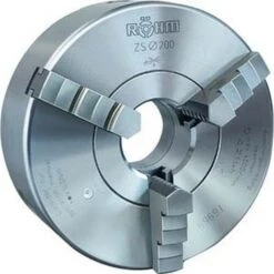 ROHM Mandrin à 3 Mors ZG N° 315, Fonte, Taille Ø : 250 Mm, Cône Court KK 6, Ø De Trou Traversant E 76 Mm, Vitesse Max. : 2500 Tr/mn