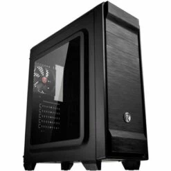 Raijintek ARCADIA II Tour Midi Boîtier PC, Boîtier Gaming Noir 1 Ventilateur Pré-installé, Fenêtre Latérale, Filtre Ant - Noir