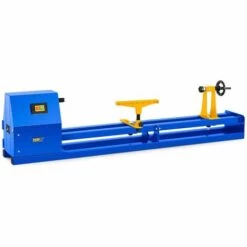 MSW Tour À Bois Machine De Travail Du Bois Tour À Bois Chariot Main 400 W 4 Vitesses - Blanc, Noir