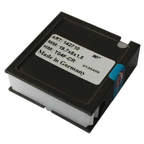 LEMAN Lot De 10 Mini Plaquettes Carbure Avec Rainure Sur Grande Face - 40° KO5 30x8x1,5 Mm 2 Coupes Pour Bois - 02.5456.2 - L 1 LEMAN Lot De 10 Mini Plaquettes Carbure Avec Rainure Sur Grande Face - 40° KO5 30x8x1,5 Mm 2 Coupes Pour Bois - 02.5456.2 - L