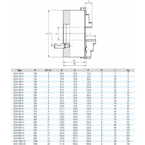 Mandrin 3 Mors Camlock DIN55029 Fonte Bison 3244-160-4 2 Mandrin 3 Mors Camlock DIN55029 Fonte Bison 3244-160-4 – Image 2