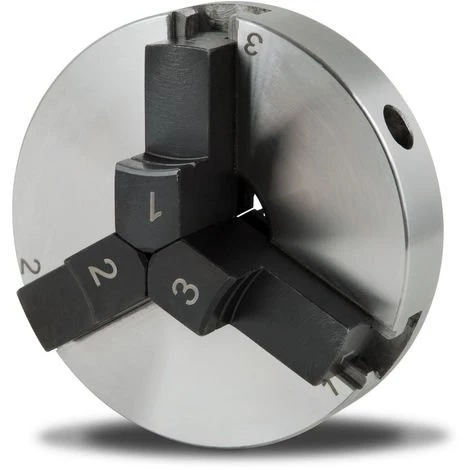 EBERTH 3" / 80 Mm Mandrin De Tour à Bois à Trois Mors à Centrage Automatique Filetage 1" -8 TPI 1 EBERTH 3" / 80 Mm Mandrin De Tour à Bois à Trois Mors à Centrage Automatique Filetage 1" -8 TPI