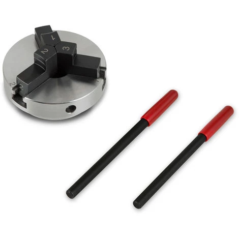 EBERTH 3" / 80 Mm Mandrin De Tour à Bois à Trois Mors à Centrage Automatique Filetage 1" -8 TPI 2 EBERTH 3" / 80 Mm Mandrin De Tour à Bois à Trois Mors à Centrage Automatique Filetage 1" -8 TPI – Image 2