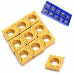 MANTA 10 Pièces CCMT060204-HM YBC251 Carbure Insert Tour Titane Enduit Carbure