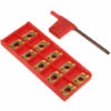 ASUPERMALL 10Pcs Carbure De Fraisage Indexable Inserts Apmt1604 Pder Dp5320 25R0.8 Outil + Cle