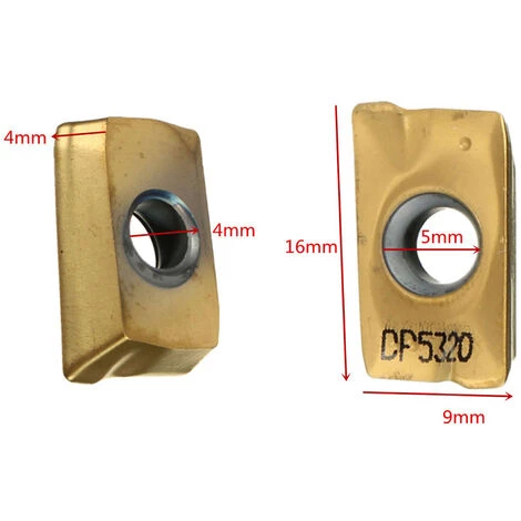 ASUPERMALL 10Pcs Carbure De Fraisage Indexable Inserts Apmt1604 Pder Dp5320 25R0.8 Outil + Cle 2 ASUPERMALL 10Pcs Carbure De Fraisage Indexable Inserts Apmt1604 Pder Dp5320 25R0.8 Outil + Cle – Image 2