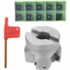 ASUPERMALL Km12R50-22-4T Carbure Insert Maintenu Alimentation Rapide En Alliage Fin Usine D'Usinage Face Fraisage Avec 10 Pieces Inserts