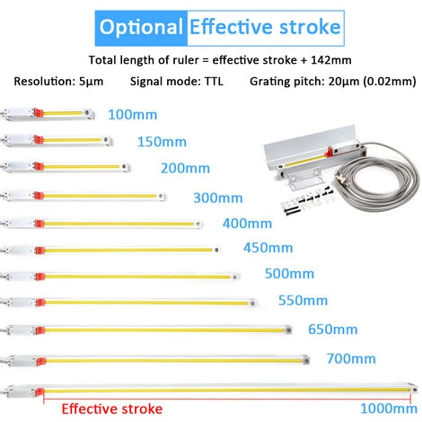 ASUPERMALL Regle Rapage Rulers Electronique Optique Regle Echelle Lineaire Fraiseuse Accessoires Lathe, 400Mm 2 ASUPERMALL Regle Rapage Rulers Electronique Optique Regle Echelle Lineaire Fraiseuse Accessoires Lathe, 400Mm – Image 2