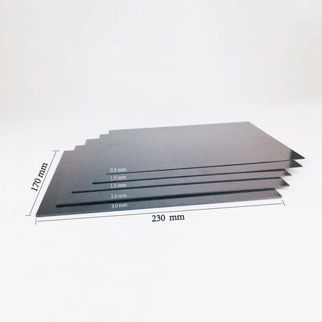 ASUPERMALL Panneau En Fibre De Carbone 3K, S 230*170*0.5mm, Brillant - S 230*170*0.5mm, Brillant 3 ASUPERMALL Panneau En Fibre De Carbone 3K, S 230*170*0.5mm, Brillant - S 230*170*0.5mm, Brillant – Image 3