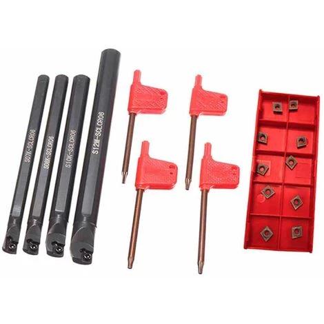 ASUPERMALL 4Pcs 7/8/10 / 12Mm S07K / S08K / S10K / S12M-Sclcr06 Tour Cnc Boring Decolletage Holder Outil + 10Pcs Ccmt060204 Inserts + 4Pcs Wrenches 1 ASUPERMALL 4Pcs 7/8/10 / 12Mm S07K / S08K / S10K / S12M-Sclcr06 Tour Cnc Boring Decolletage Holder Outil + 10Pcs Ccmt060204 Inserts + 4Pcs Wrenches