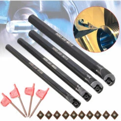 ASUPERMALL 4Pcs 7/8/10 / 12Mm S07K / S08K / S10K / S12M-Sclcr06 Tour Cnc Boring Decolletage Holder Outil + 10Pcs Ccmt060204 Inserts + 4Pcs Wrenches 8 ASUPERMALL 4Pcs 7/8/10 / 12Mm S07K / S08K / S10K / S12M-Sclcr06 Tour Cnc Boring Decolletage Holder Outil + 10Pcs Ccmt060204 Inserts + 4Pcs Wrenches -Tours et accessoires Soldes 24160195 4