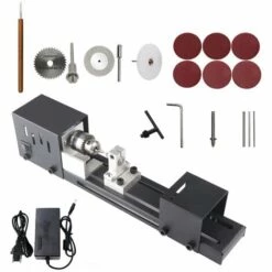 ASUPERMALL Mini-Tour Perles Polisseuse Machine Artisanat Travail Du Bois Bricolage Rotary Ensemble D'Outils Standard Broyage Set Eu Plug