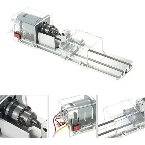 ASUPERMALL 100W Mini Perles Machine Miniature Tour Bricolage Bois Bouddha Perle Tour Broyage Et Perles De Polissage Du Bois Bricolage Lathe Polissage Forage Rotatif Outil 12-24Vcc 2 ASUPERMALL 100W Mini Perles Machine Miniature Tour Bricolage Bois Bouddha Perle Tour Broyage Et Perles De Polissage Du Bois Bricolage Lathe Polissage Forage Rotatif Outil 12-24Vcc – Image 2