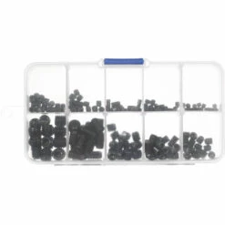 ASUPERMALL 200Pcs Noir Allen A Tete Cylindrique Interne Hexagonales Vis Sans Tete Assortiment Cup Point Vis Kit Pour Utilisation A Domicile -Tours et accessoires Soldes 24161676 3