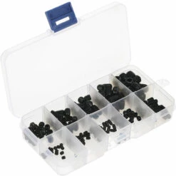 ASUPERMALL 200Pcs Noir Allen A Tete Cylindrique Interne Hexagonales Vis Sans Tete Assortiment Cup Point Vis Kit Pour Utilisation A Domicile -Tours et accessoires Soldes 24161676 4