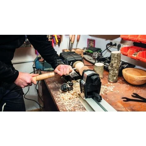 TOUR A BOIS 600MM 550W SCHEPPACH DM600VARIO + JEU DE 8 / CISEAUX DE TOURNAGE 5 TOUR A BOIS 600MM 550W SCHEPPACH DM600VARIO + JEU DE 8 / CISEAUX DE TOURNAGE – Image 5