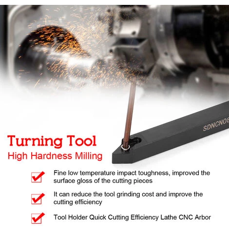 HAPPYSHOPPING 8mm 7 Pieces Ensemble D'outils De Tournage Haute Durete Metal Fraise Tour CNC Porte-outil Avec Cle Avec Lame 3 HAPPYSHOPPING 8mm 7 Pieces Ensemble D'outils De Tournage Haute Durete Metal Fraise Tour CNC Porte-outil Avec Cle Avec Lame – Image 3