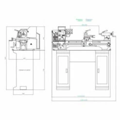 METALPROFI Tour Métaux Monophasé L. 750 Mm - 750 W 230 V 50 Hz -Tours et accessoires Soldes 28445133 5