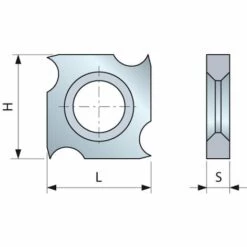 FREUD Plaquette Jetable Crochet 18x18x2,9 - F03FH02877 -CG03MAB310