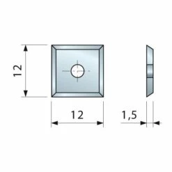 FREUD Plaquette 35° 12x12x1,5 - F03FH02903 -CG08MBA310