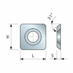 FREUD Araseur Carré 31° 14,6x14,6x2,5 - F03FH03040 -RG01MCA310