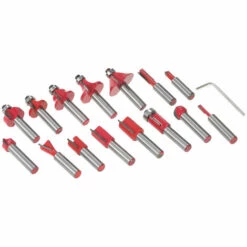 HAPPYSHOPPING 15 Pieces D'ensembles De Fraises Abois, Ensemble De Tete De Coupe En Carbure De Machine De Gravure,1/4 Poignee - 1/4 Poignee -Tours et accessoires Soldes 29113331 4