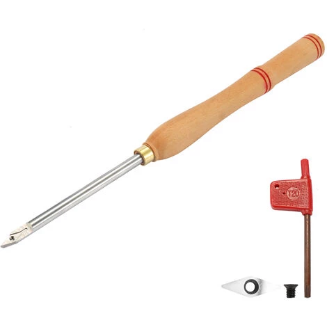 HAPPYSHOPPING Tour A Bois Outil De Tournage En Carbure Avec Manche En Bois Lame Outil De Travail Du Bois,style D Pointe A 35 Degres 1 HAPPYSHOPPING Tour A Bois Outil De Tournage En Carbure Avec Manche En Bois Lame Outil De Travail Du Bois,style D Pointe A 35 Degres