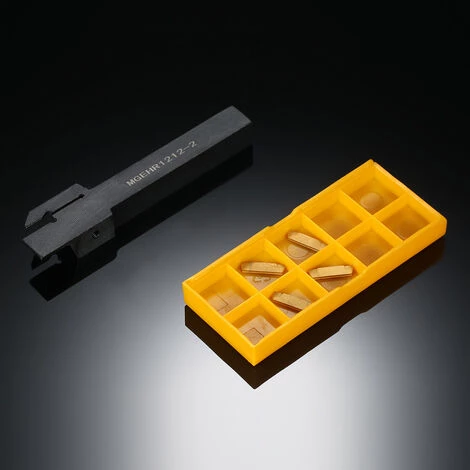 HAPPYSHOPPING 4 Pieces / Boite De Lame MGMN200 + 12 * 100mm MGEHR1212-2 Porte-outil + Cle CNC Boite A Outils De Tour Couleur Aleatoire 2 HAPPYSHOPPING 4 Pieces / Boite De Lame MGMN200 + 12 * 100mm MGEHR1212-2 Porte-outil + Cle CNC Boite A Outils De Tour Couleur Aleatoire – Image 2