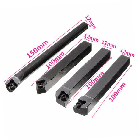 HAPPYSHOPPING 4 Ensembles De 12 Mm Porte-outil De Tour Porte-outil De Tour Barre D'alesage + 10 Lames En Carbure + 4 Cles, La Couleur De La Cleet De La Boite Sont Aleatoires 3 HAPPYSHOPPING 4 Ensembles De 12 Mm Porte-outil De Tour Porte-outil De Tour Barre D'alesage + 10 Lames En Carbure + 4 Cles, La Couleur De La Cleet De La Boite Sont Aleatoires – Image 3