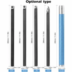 HAPPYSHOPPING Accessoires De Tige D'alesage Pour Outils De Tournage De Tour, Avec Inserts En Carbure, Avec CleR15012mm - Avec Inserts En Carbure Avec Cle R15012mm -Tours et accessoires Soldes 30553837 3