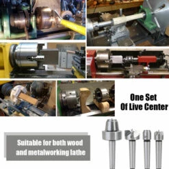 HAPPYSHOPPING Centre Rotatif De Travail Du Bois 4PCS MT1 Pour Centre De Tournage De Tour D'outil De Coupe De Bois En Metal -Tours et accessoires Soldes 30554023 4