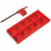 ASUPERMALL 10Pcs Dcmt0702 Em Ybc205 Carbure Inserts + Cle Pour La Barre D'Outils Mise Lathe