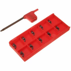 ASUPERMALL 10Pcs Dcmt0702 Em Ybc205 Carbure Inserts + Cle Pour La Barre D'Outils Mise Lathe -Tours et accessoires Soldes 31047181 4
