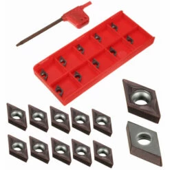 ASUPERMALL 10Pcs Dcmt0702 Em Ybc205 Carbure Inserts + Cle Pour La Barre D'Outils Mise Lathe -Tours et accessoires Soldes 31047181 5