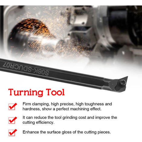 HAPPYSHOPPING Ensemble De 5 Porte-outils De Tournage Indexables A Tige De 8 Mm Avec 5 Lames DCMT070204 5 HAPPYSHOPPING Ensemble De 5 Porte-outils De Tournage Indexables A Tige De 8 Mm Avec 5 Lames DCMT070204 – Image 5