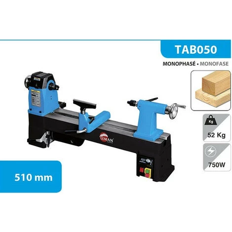Leman - Tour à Bois 510mm 750W - TAB050 2 Leman - Tour à Bois 510mm 750W - TAB050 – Image 2