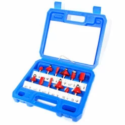 ASUPERMALL Jeu De Bits De Routeur De 1/4 Pouce Touche A Bois Toot Tool Torking Avec Boitier En Plastique, 12Pcs - 12Pcs
