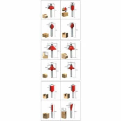 ASUPERMALL Jeu De Bits De Routeur De 1/4 Pouce Touche A Bois Toot Tool Torking Avec Boitier En Plastique, 12Pcs - 12Pcs -Tours et accessoires Soldes 36711274 5