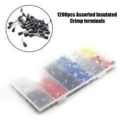 ASUPERMALL 1200Pcs Assortiment De Sertissage Terminaux D'Extremite De Fil De Cuivre Coiffe Isolee A Goupille Bout A Goupille Terminal Sertissage Connecteur De Fil Electrique -Tours et accessoires Soldes 40459854 5