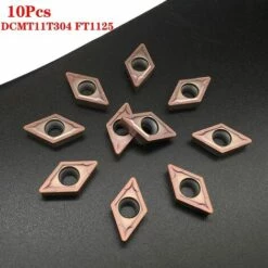 ECHOO 10 Pièces Outil De Tour CNC Outils De Tournage Inserts En Carbure Pour Le Traitement De L'acier Inoxydable,Dcmt11t304 Ft1125