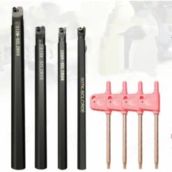 THSINDE Tour D'alésage Porte-outil De Tournage Carbure Avec Clé à Insérer 5 Pièces