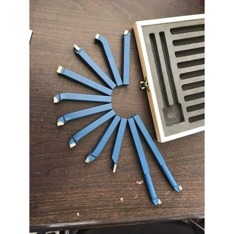 HIASDFLS 11 Pièces Outils De Tour De Tour À Pointe De Carbure, Ensemble D'Embouts D'Outils De Coupe En Métal 4 HIASDFLS 11 Pièces Outils De Tour De Tour À Pointe De Carbure, Ensemble D'Embouts D'Outils De Coupe En Métal – Image 4