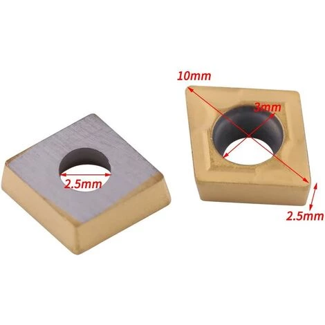 BEARSU Coffret De 10pcs Lames Inserts Rotatifs CNC Cutters En Carbure CCMT060204-HM YBC251 Outil Tournage Filtage Pour Acier Pour Tours, Fraiseuses 2 BEARSU Coffret De 10pcs Lames Inserts Rotatifs CNC Cutters En Carbure CCMT060204-HM YBC251 Outil Tournage Filtage Pour Acier Pour Tours, Fraiseuses – Image 2