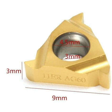 Lames Inserts Rotatifs En Carbure 16ER AG60 Outil Tournage Fraisage De Metal Filtage,Irisfr(10pcs) 2 Lames Inserts Rotatifs En Carbure 16ER AG60 Outil Tournage Fraisage De Metal Filtage,Irisfr(10pcs) – Image 2