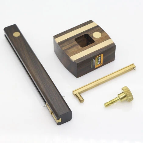 Trusquin à Mortaise De ébène, Tête Réglable Mètre, Marqueur Menuiserie, Coulissante Raclette Mark Avec Laiton Type De Vis,Irisfr(1pcs) 2 Trusquin à Mortaise De ébène, Tête Réglable Mètre, Marqueur Menuiserie, Coulissante Raclette Mark Avec Laiton Type De Vis,Irisfr(1pcs) – Image 2