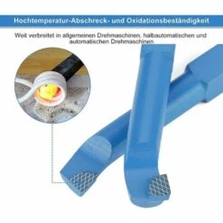 DEVENIRRICHE Jeu D'outils De Tournage 11 Pièces, Jeu D'Acier De Tournage Au Carbure, Outils Tour A Metaux Plaquette Avec Étui En Bois, Pointe De Carbure De Rotation Tournant Pour Le Tournage De Fraisage 8x8 Mm -Tours et accessoires Soldes 47506922 3