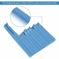 DEVENIRRICHE Jeu D'outils De Tournage 11 Pièces, Jeu D'Acier De Tournage Au Carbure, Outils Tour A Metaux Plaquette Avec Étui En Bois, Pointe De Carbure De Rotation Tournant Pour Le Tournage De Fraisage 8x8 Mm -Tours et accessoires Soldes 47506922 4